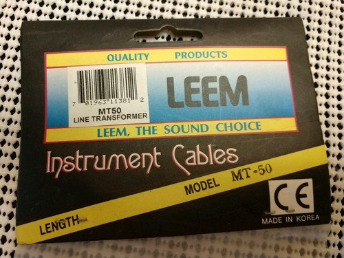 New one line transformer model MT-50 instrument cables Leem, the sound choice