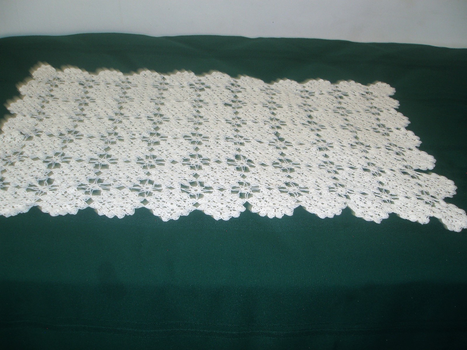 Antique crochet table topper