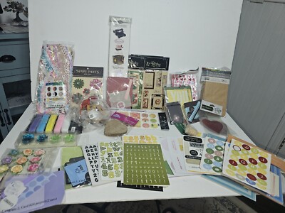 HUGE Lot of  Scrapbooking Supplies Stickers Great Variety! Lots Of Themes