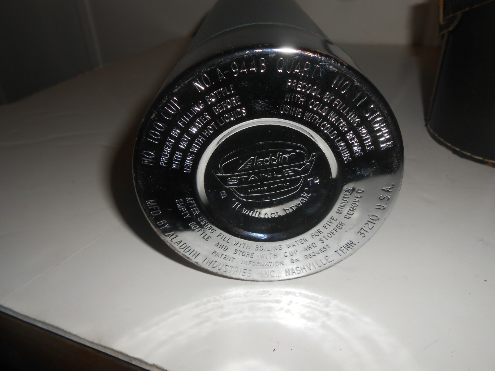 Aladden Stanley thermos with leather case