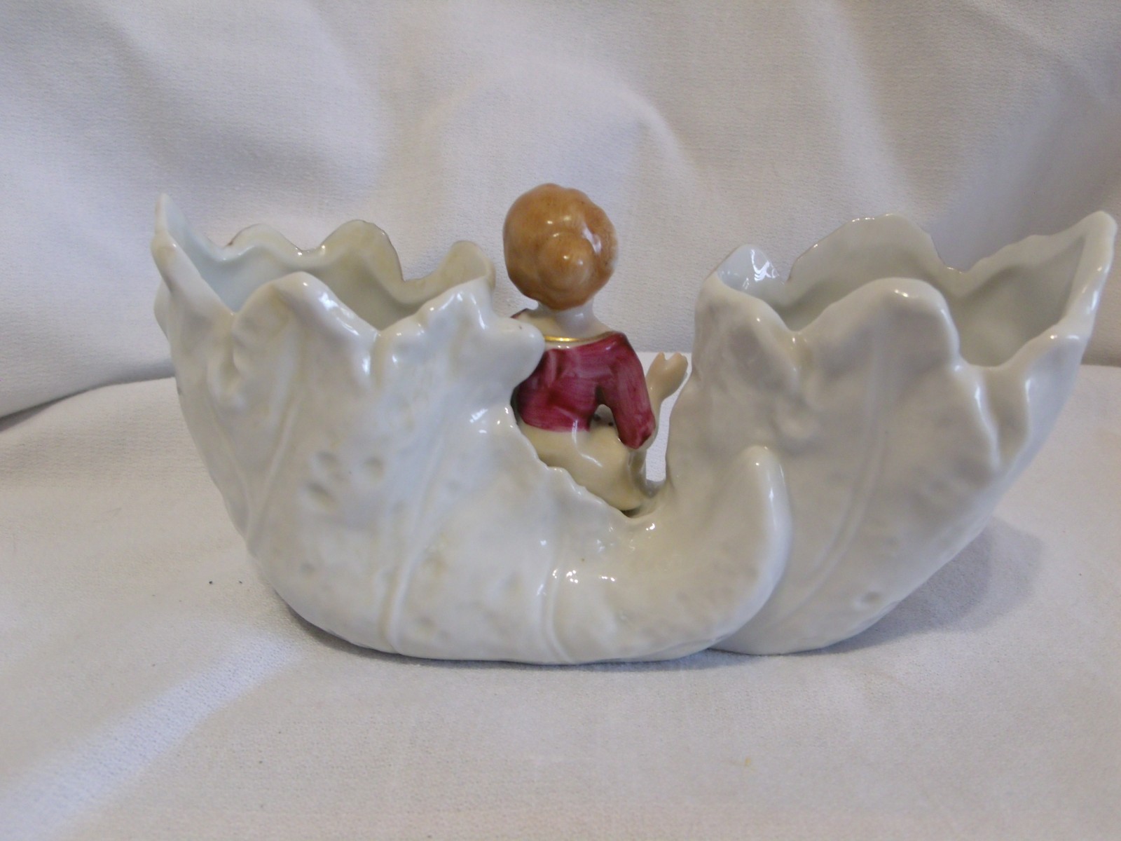 Vintage bondware Double Flower Pot