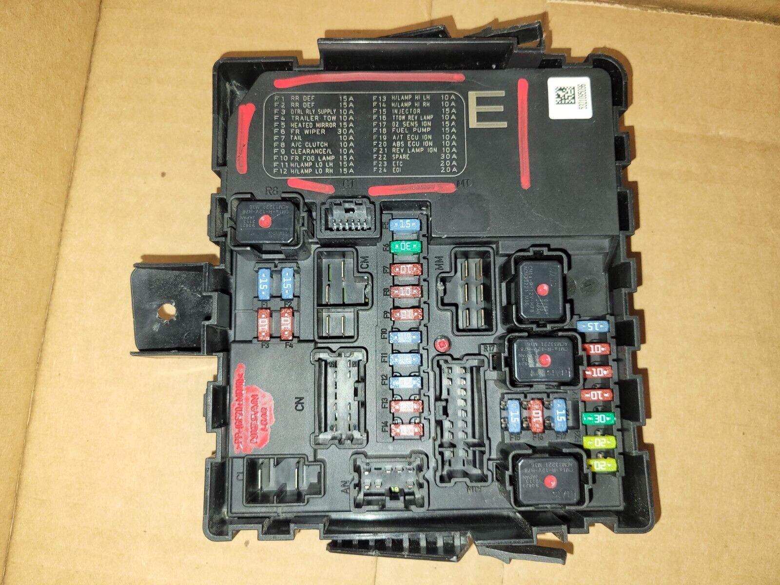 10-15 NISSAN ARMADA TITAN XTERRA PATHFINDER IPDM CONTROLLER 10-15 NISSAN ARMADA TITAN XTERRA PATHFINDER IPDM CONTROLLER