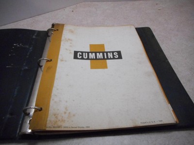 Cummins Marine Manual & Op & Maintenenance Manual for NVH & VT-12 Engines, 1960
