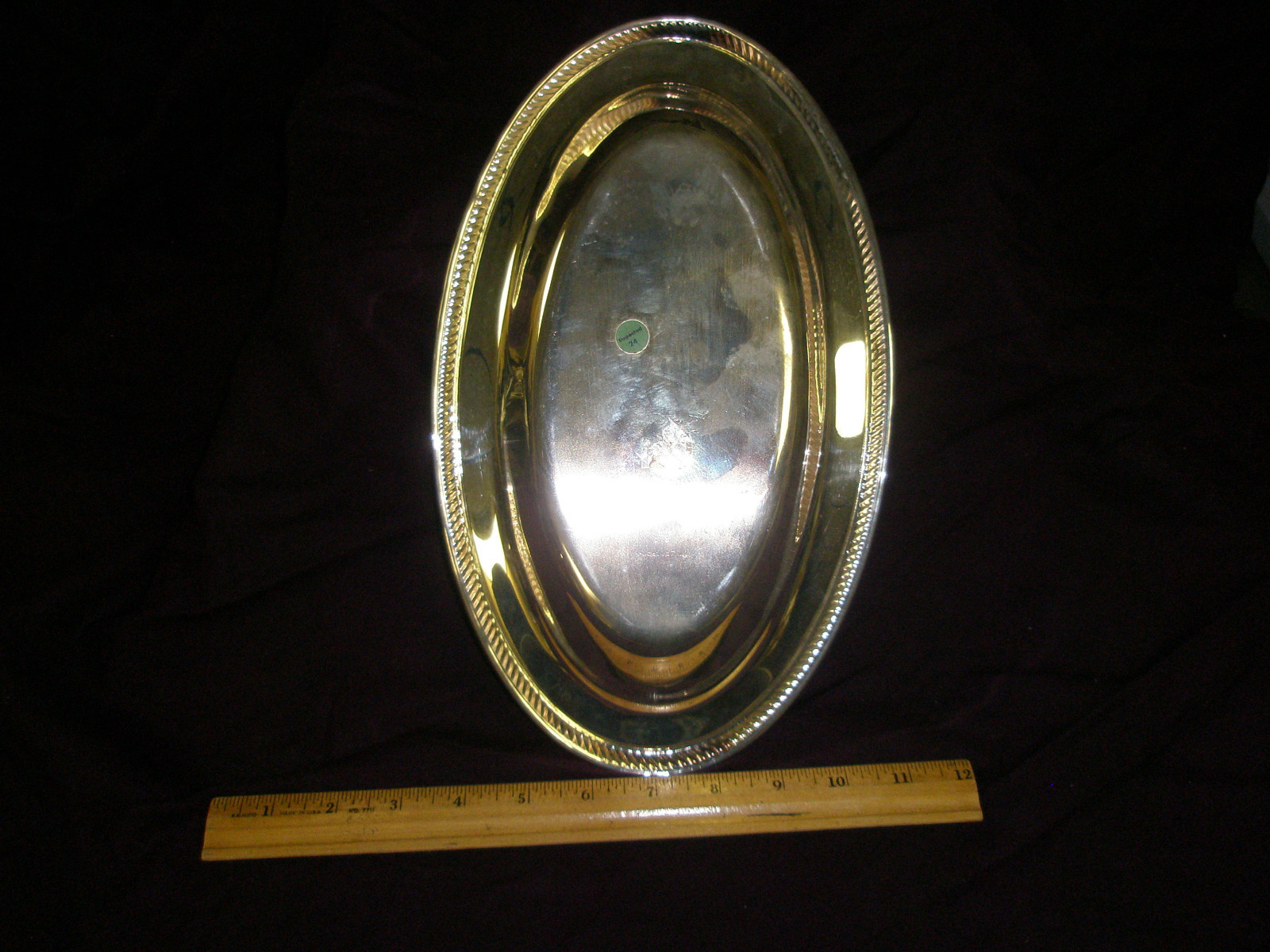 Oblong silver tray