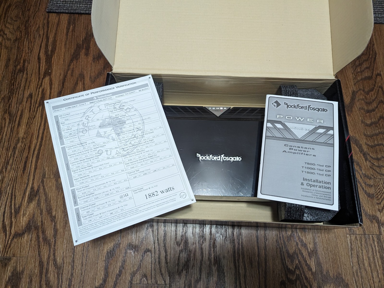 Rockford Fosgate T1500-1bdCP 1500W Mono Channel Power Rockford Fosgate T1500-1bdCP 1500W Mono Channel Power