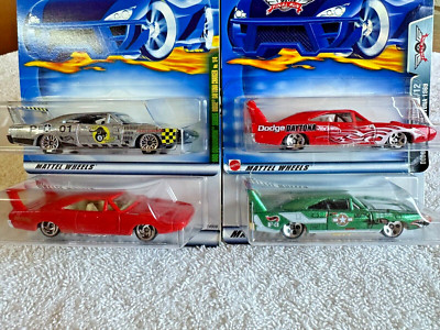 Hot wheels 1970 Dodge Charger Daytona Lot Of 4 with Wheel & Tampo Variation