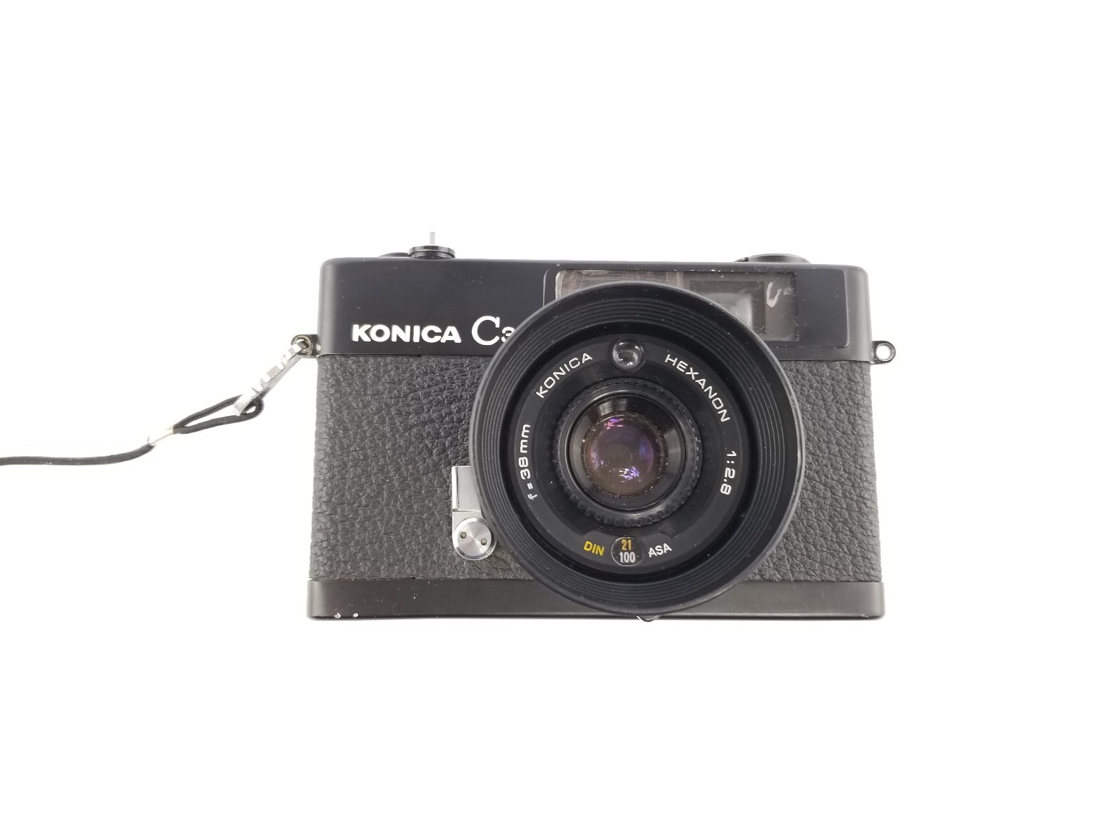 Konica C35 Black Rangefinder Film Camera 38mm F2.8 Japan Vintage 35mm