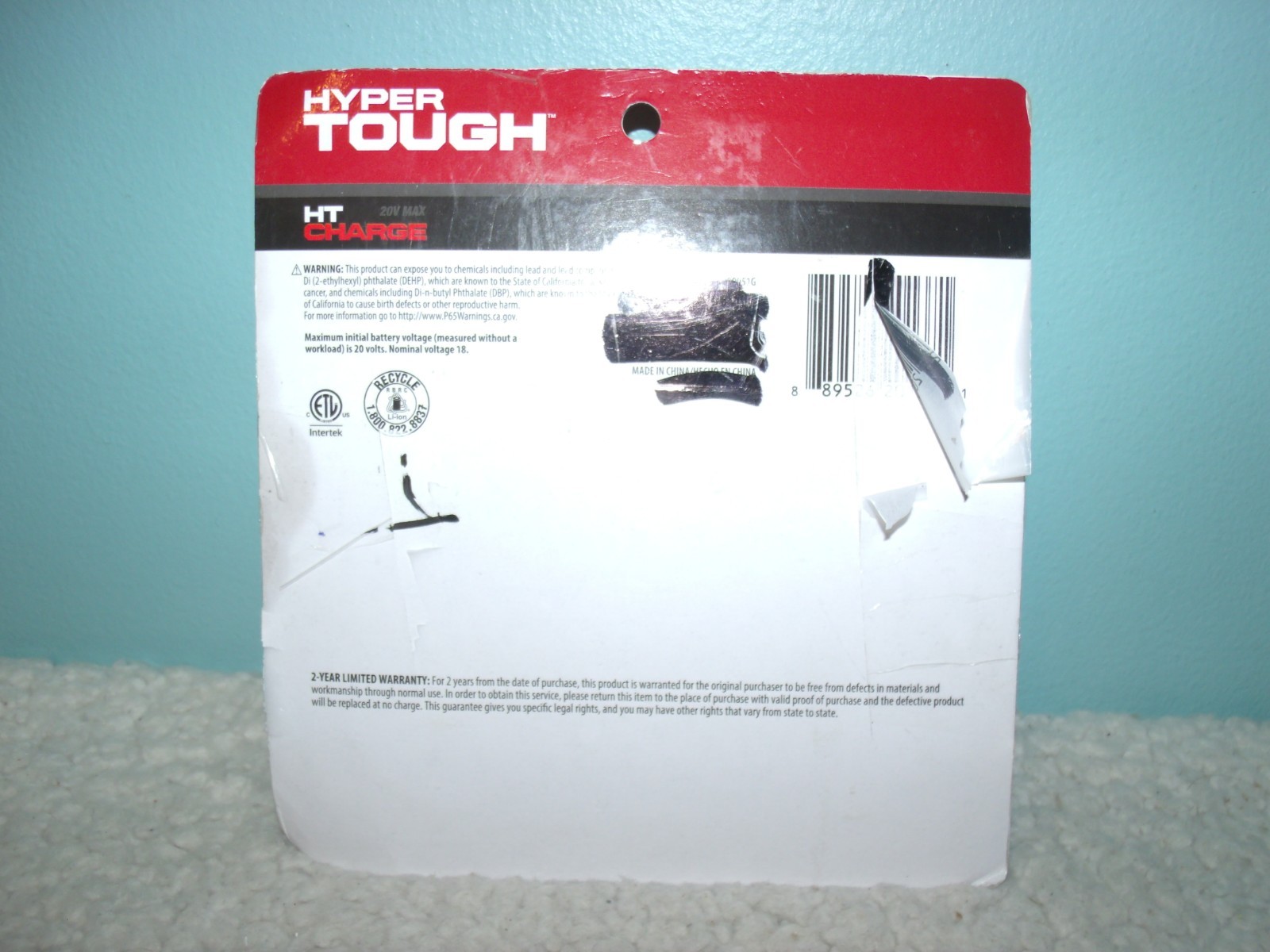 Hyper Tough Charge 20-V Max Lithium-ION Battery Pack AQ90051G NEW!! Sealed!