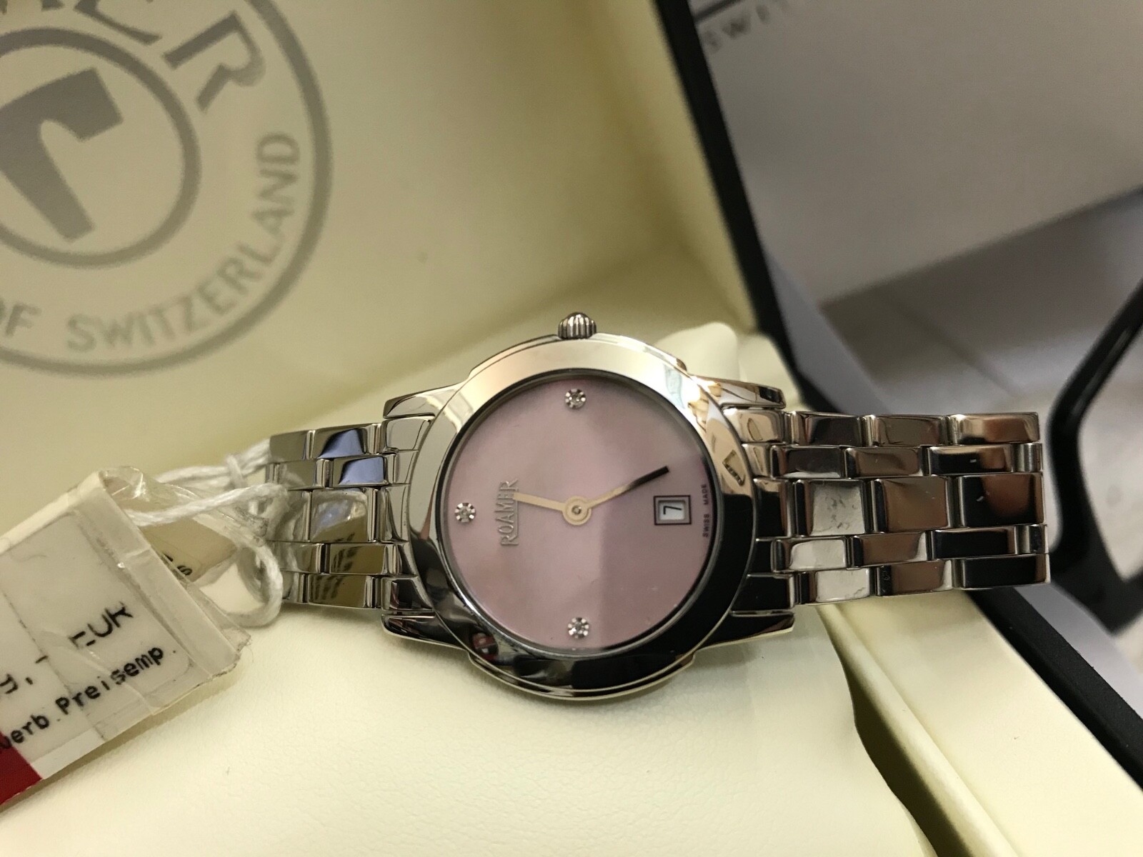 Pre-owned Roamer Ladies Watch Superslender Very Flat 5mm Swiss Made Stainless Steel 526280