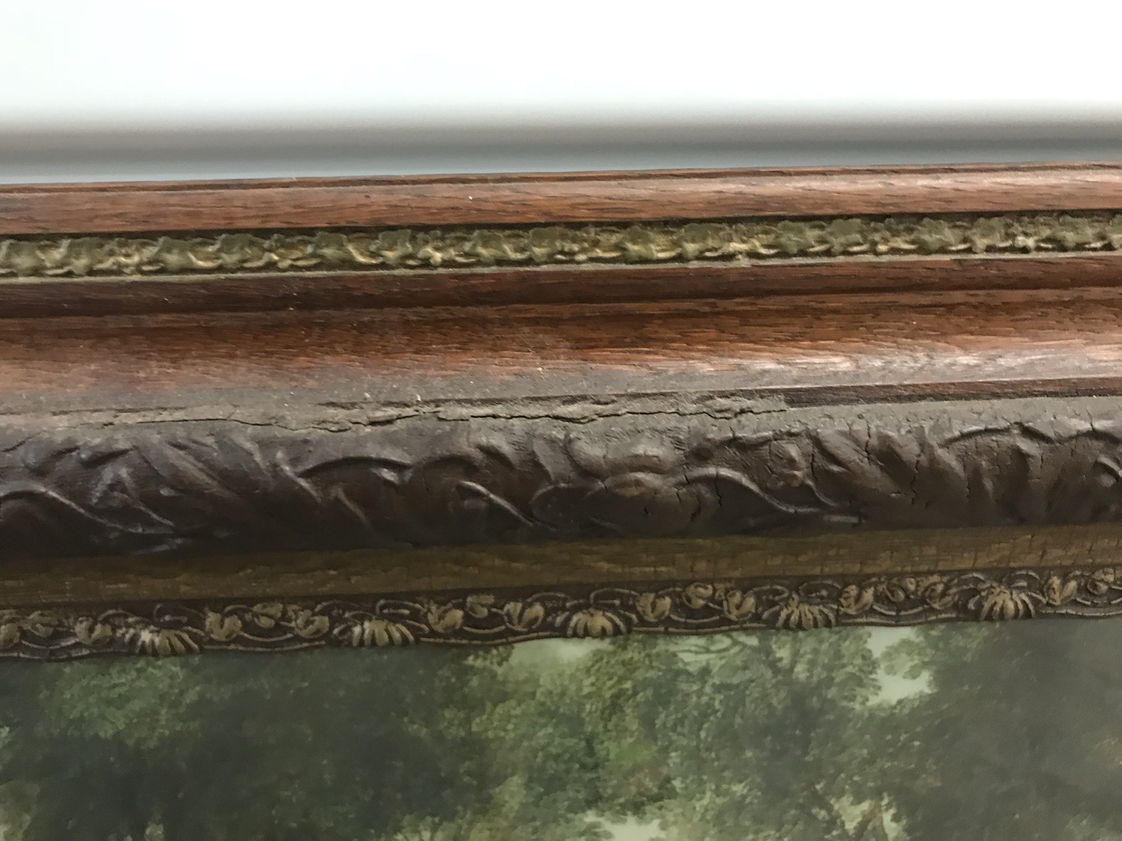 Large Antique picture wood frame Victorian dance 29