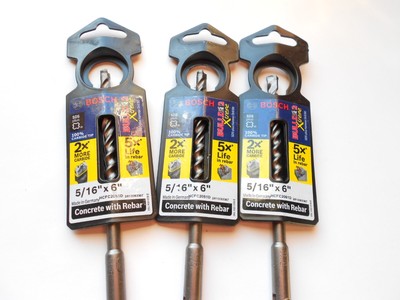 Bosch HCFC2051 5/16 In. x 6  SDS-plus Bulldog Xtreme Rotary Hammer Bit-X3-F1-