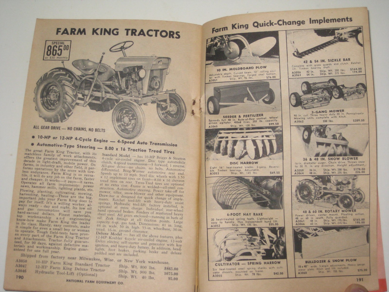 Vintage 1967 National Farm Equipment Company Catalog Agriculture Home Garden