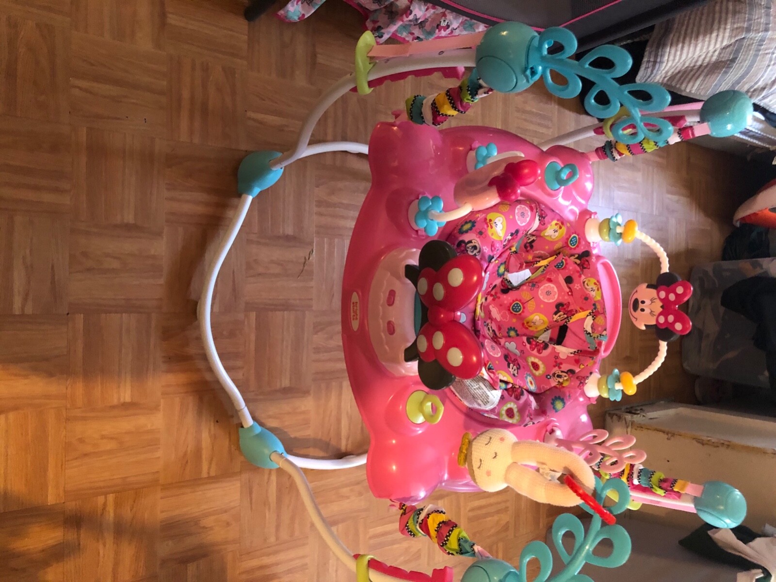 minnie mouse peekaboo activity jumper