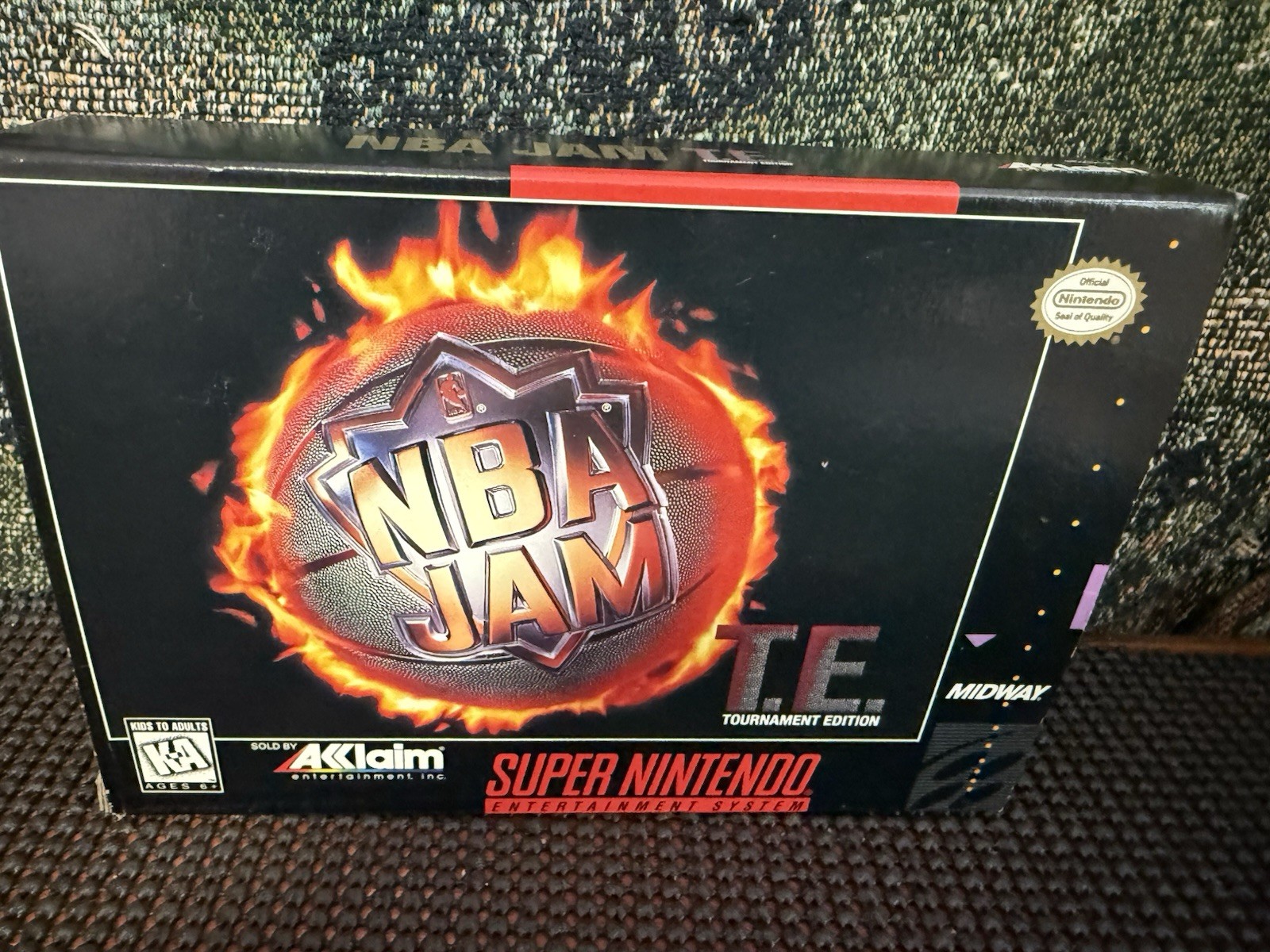 NBA Jam TE Tournament Edition SNES Poster, Box And Game Only