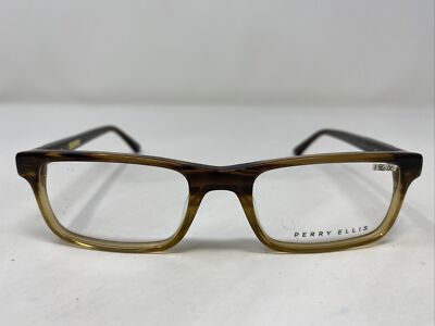 Perry Ellis PE 326-2 52-19-135 Brown Fade Full Rim Eyeglasses Frame W854