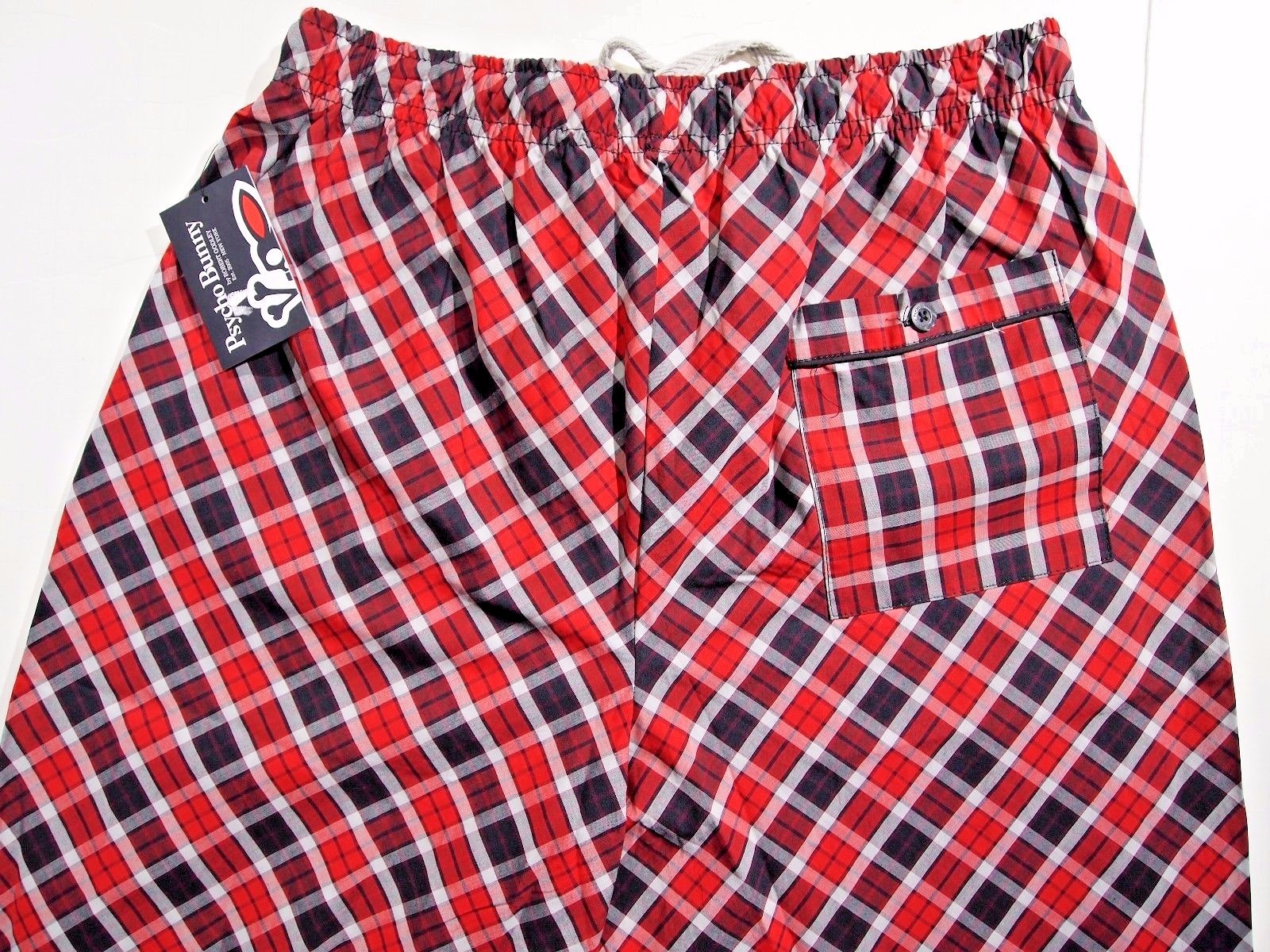 Psycho Bunny men's pajama pants plaid size medium   NEW