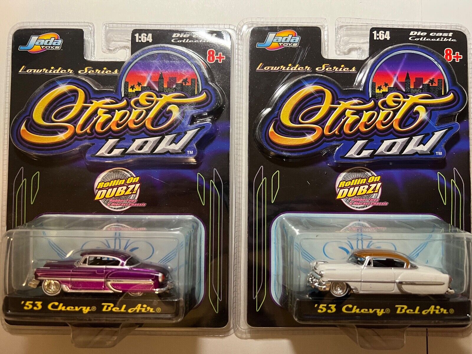 STREET LOW 1:64 Scale two '53 CHEVY Bel Airs by Jada Toys STREET LOW 1:64 Scale two '53 CHEVY Bel Airs by Jada Toys