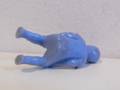 Vintage Hard Plastic Sitting Down Figures Blue Boys