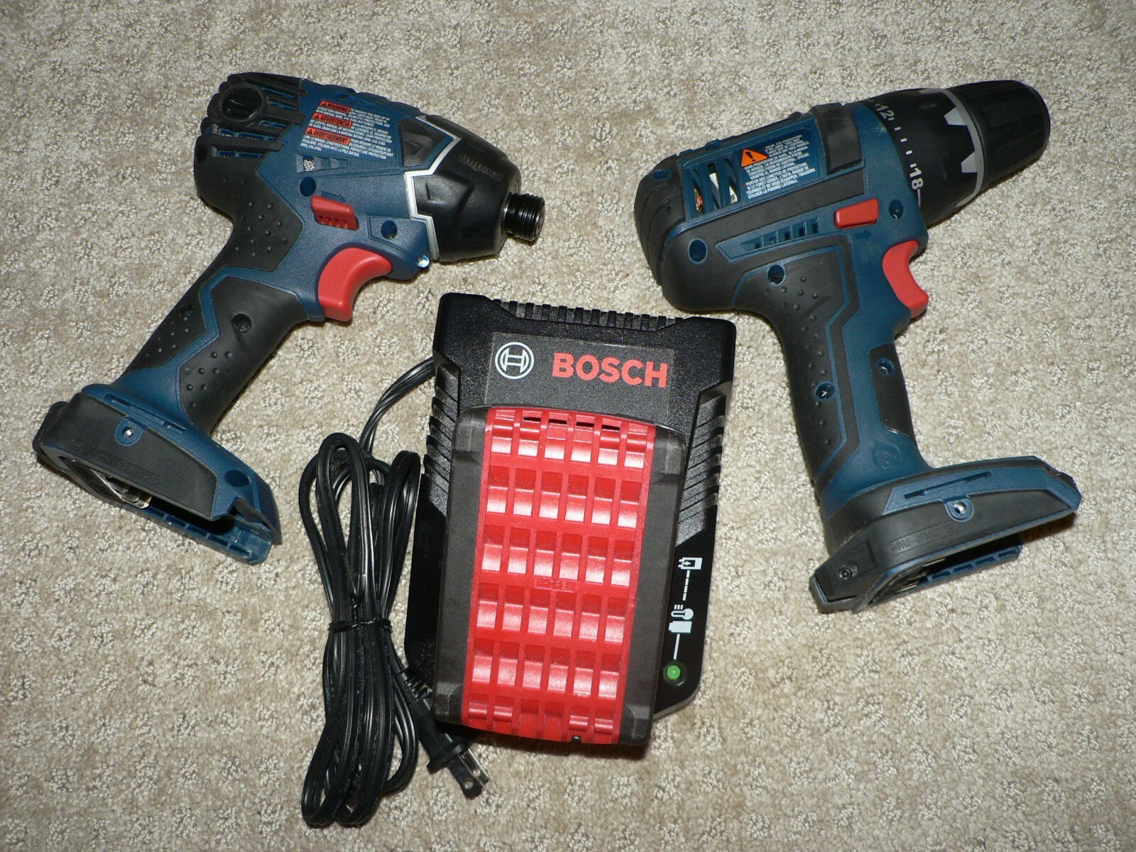 BOSCH 18V DDS181A & 25618 Impact Drill Driver Kit w/ Batt, Charger, Bundle