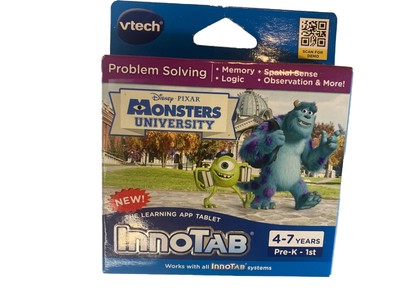 Monsters University Innotab Educational Game Cartridge Vtech Disney Pixar 