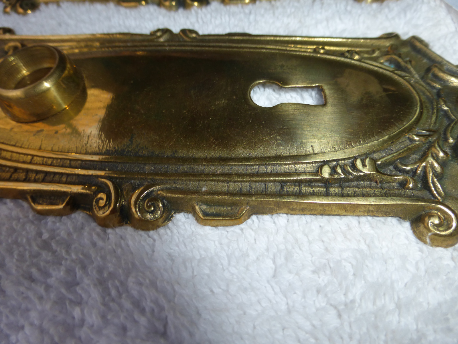 Vintage Antique Cast Brass Door Plates SET 1219 B