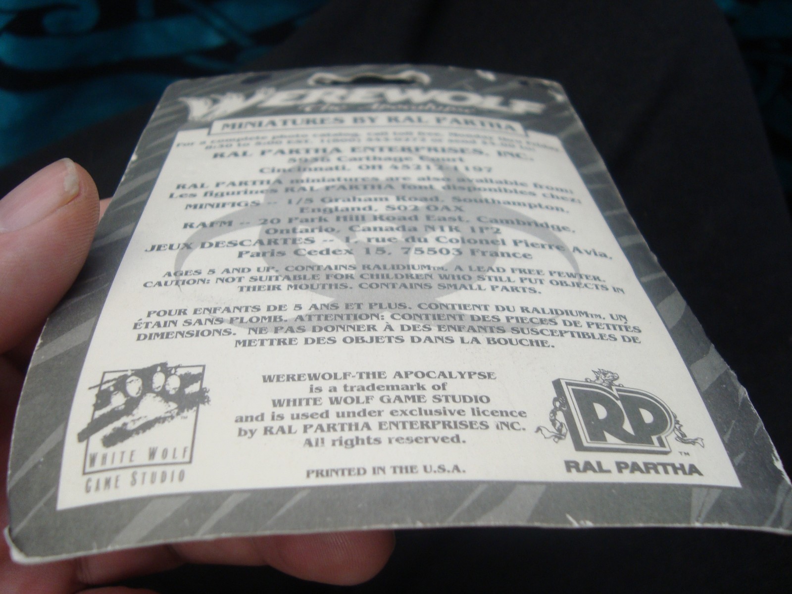 Werewolf The Apocalypse Minitatures 69-006 Silver Fangs Homide Hispo Lupus