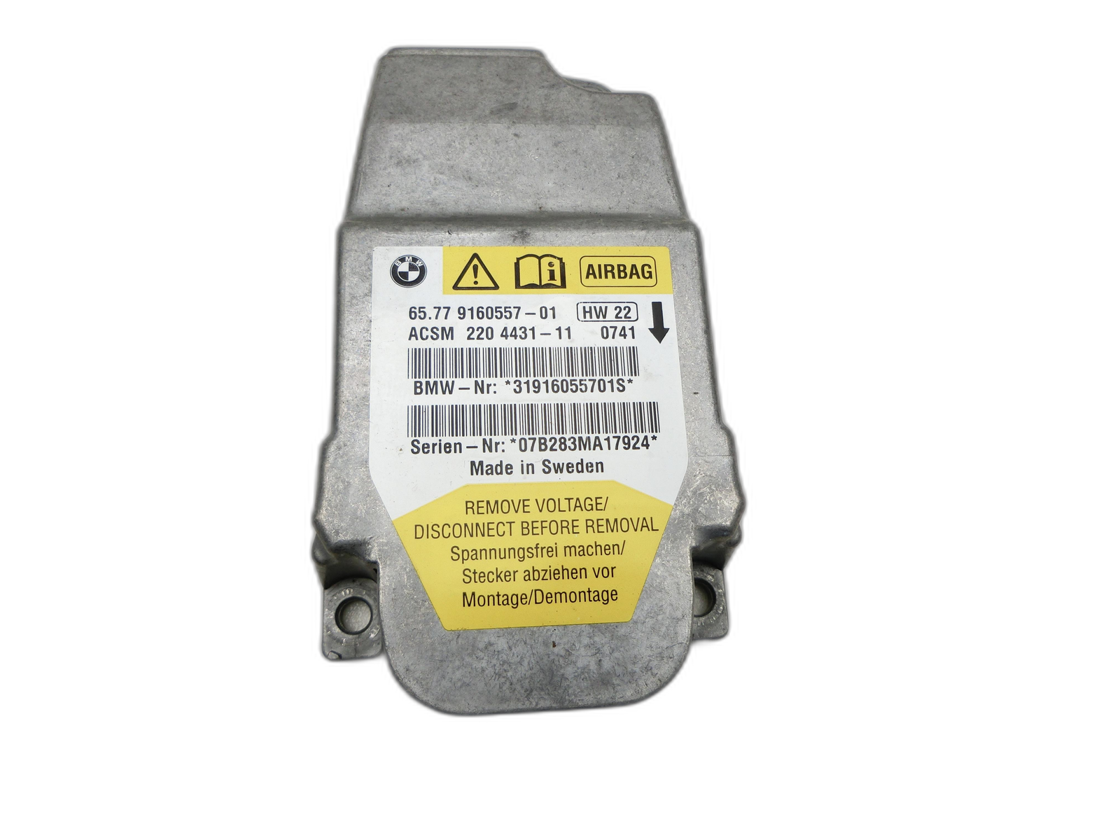 BMW E61 520d LCi 07-10 Airbag Steuergerät Airbagsteuergerät  - Bild 1