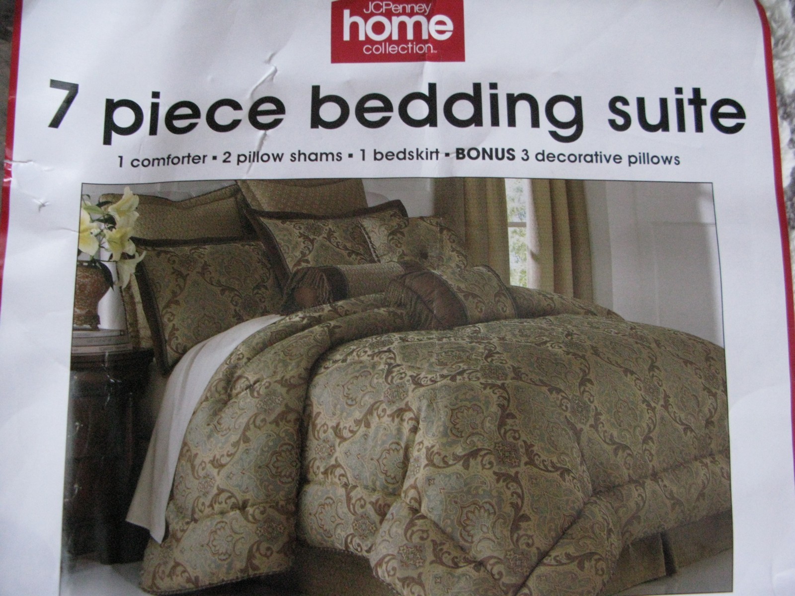 JCP HOME   7 Piece KING Size Bedding Set   XLNT