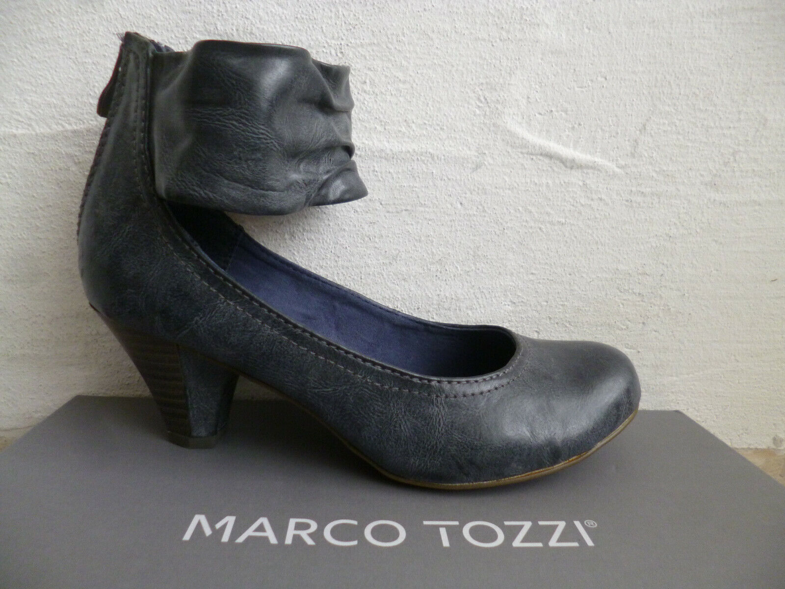 Marco Tozzi Pumps Ballerina Ballerinas Slipper Schuhe blau 2