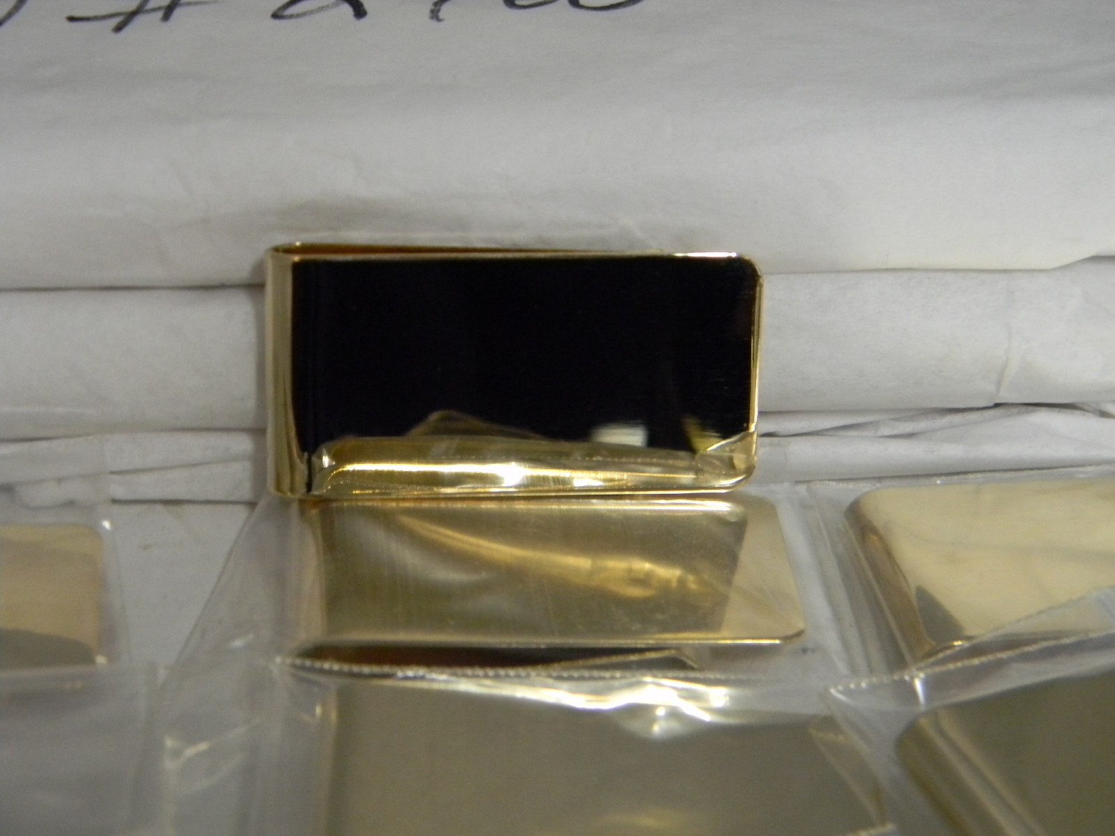 1 LOT 28 pcs. Money Clip Groomsman Gift  Solid Brass18k Gold Plated ,Made In USA