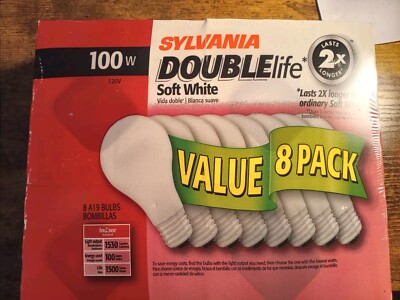 Sylvania Double Life 100w Soft White Light Bulbs