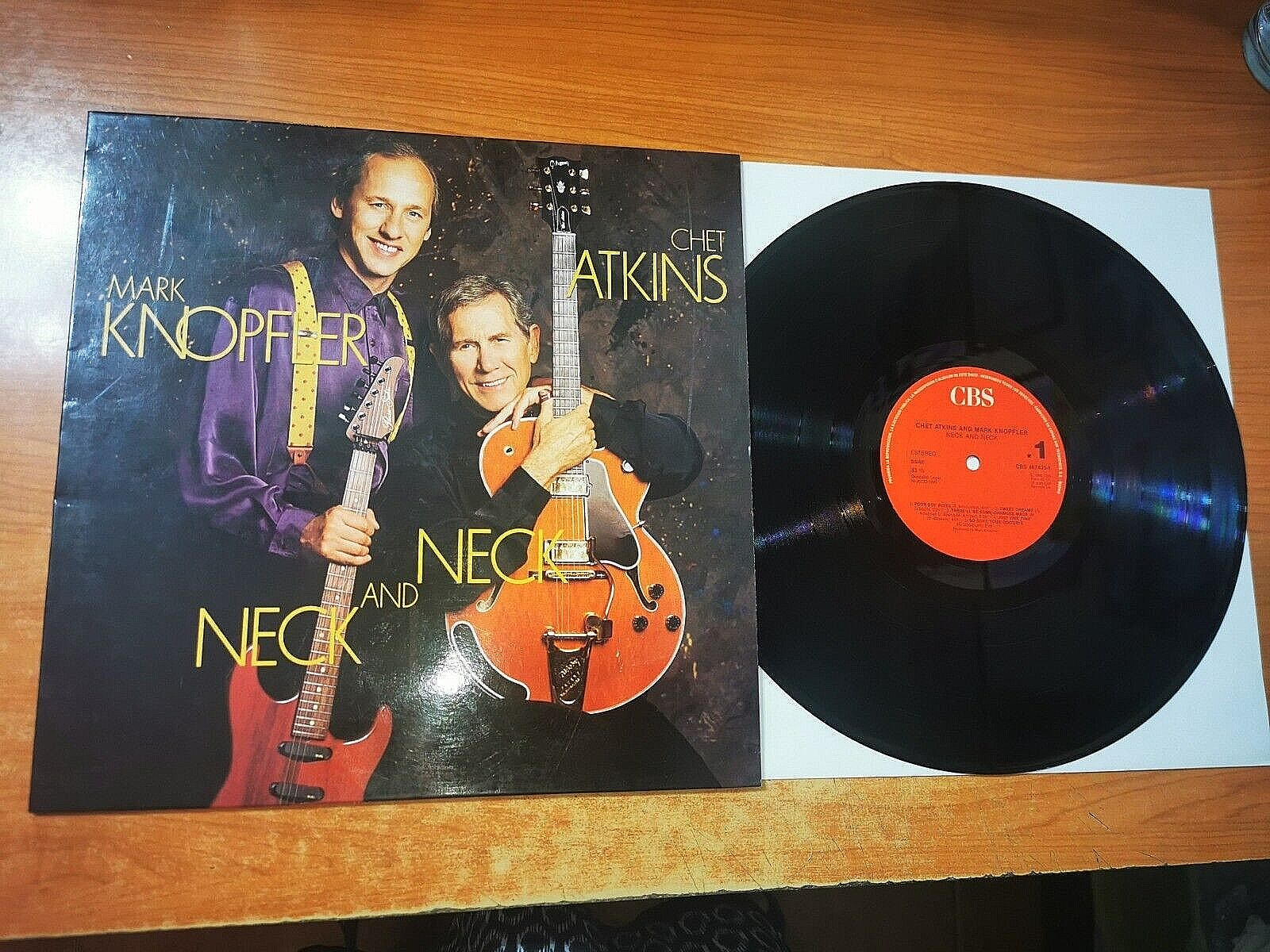 MARK KNOPFLER CHET ATKINS Neck and neck RARE SPAIN LP VINYL