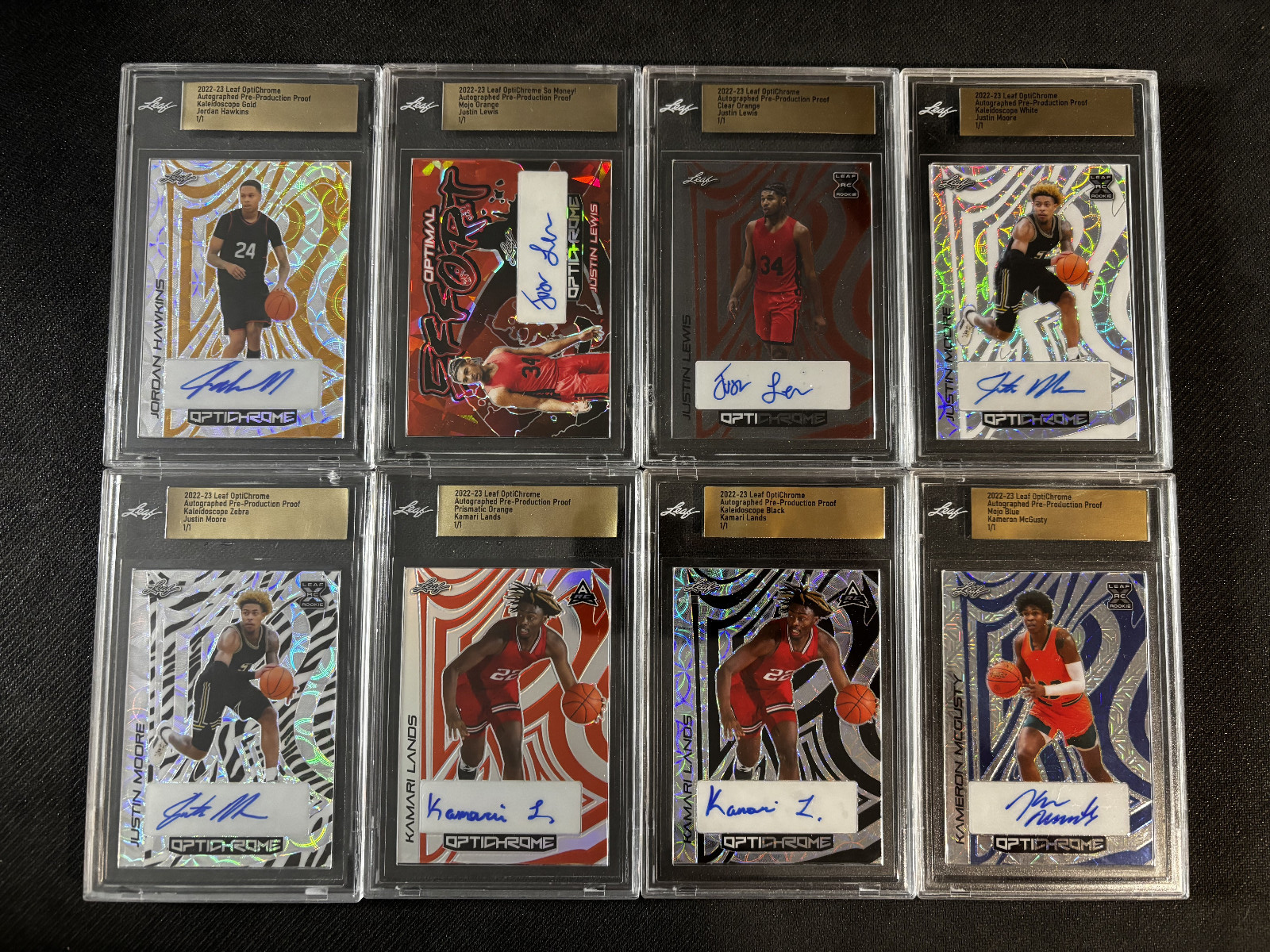 2022 Leaf Optichrome Basketball Huge 8 Card Proof 1/1 RC Rookie Auto Lot #55