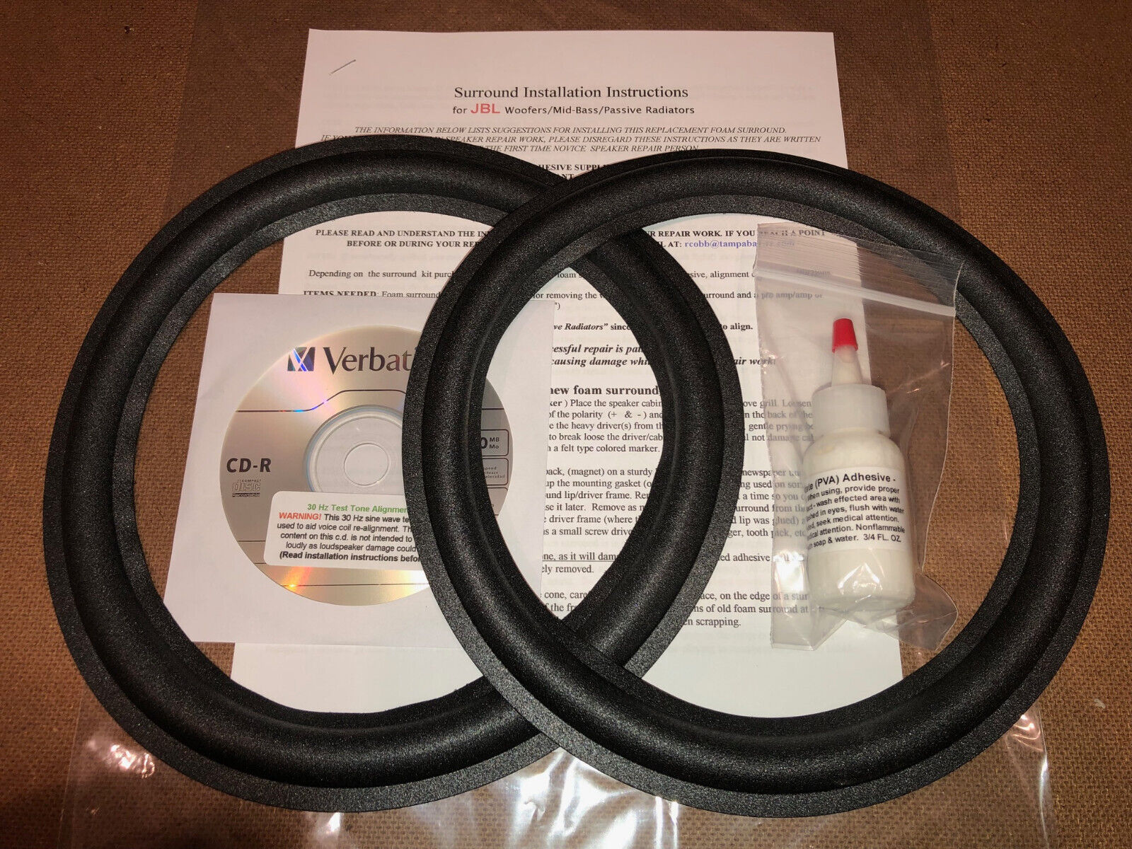JBL 127H, 4410, 4410, L40, L50, LX55 Foam Surround Speaker JBL 127H, 4410, 4410, L40, L50, LX55 Foam Surround Speaker