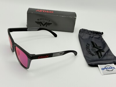 OAKLEY FROGSKINS RANGE MAVERICK SUNGLASSES MATTE BLACK SMOKE / PRIZM ROAD LENS