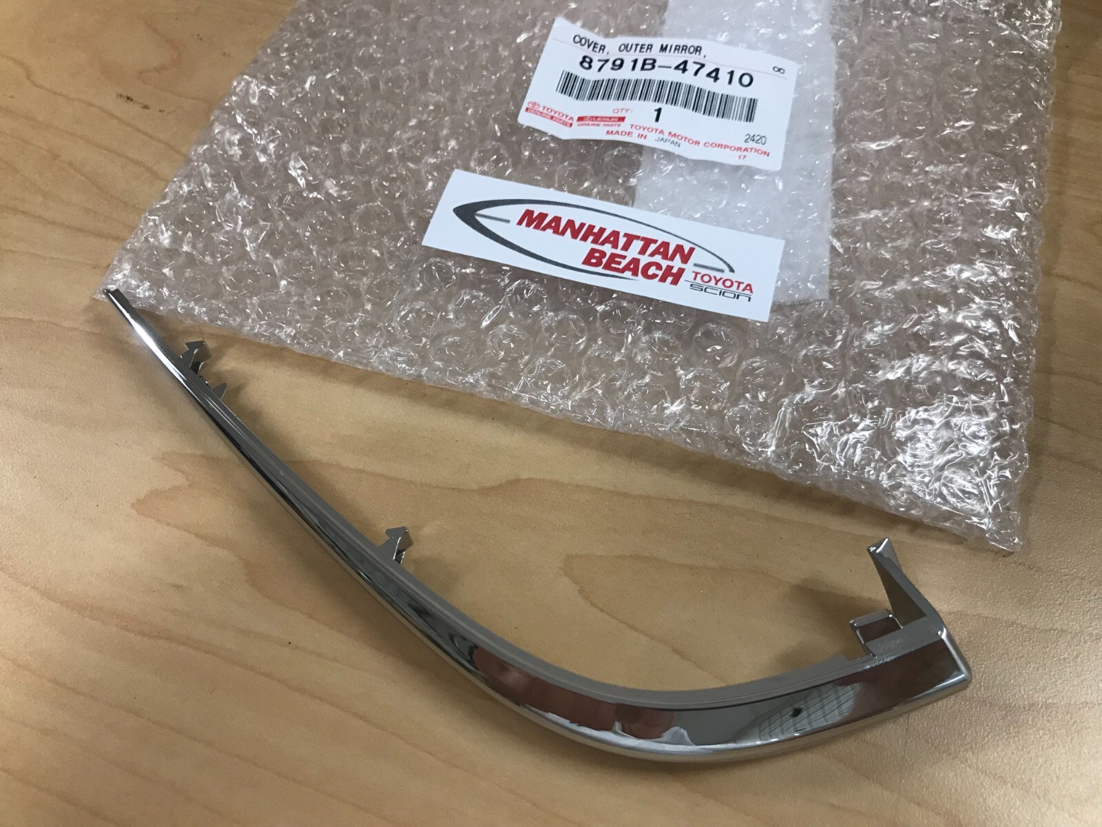 16-21 TOYOTA PRIUS RIGHT PASSENGER SIDE MIRROR CHROME 16-21 TOYOTA PRIUS RIGHT PASSENGER SIDE MIRROR CHROME