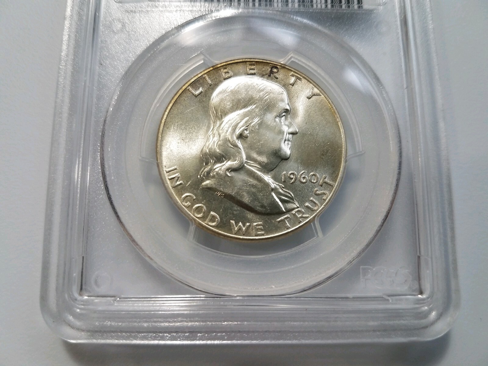 1960-P Franklin Silver Half Dollar PCGS MS 63 Obverse Die Clash ODC FS-402
