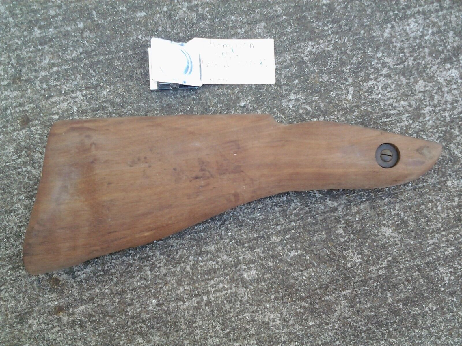 Original US WWII Thompson SMG Wooden Stock Marked Military Original US WWII Thompson SMG Wooden Stock Marked Military