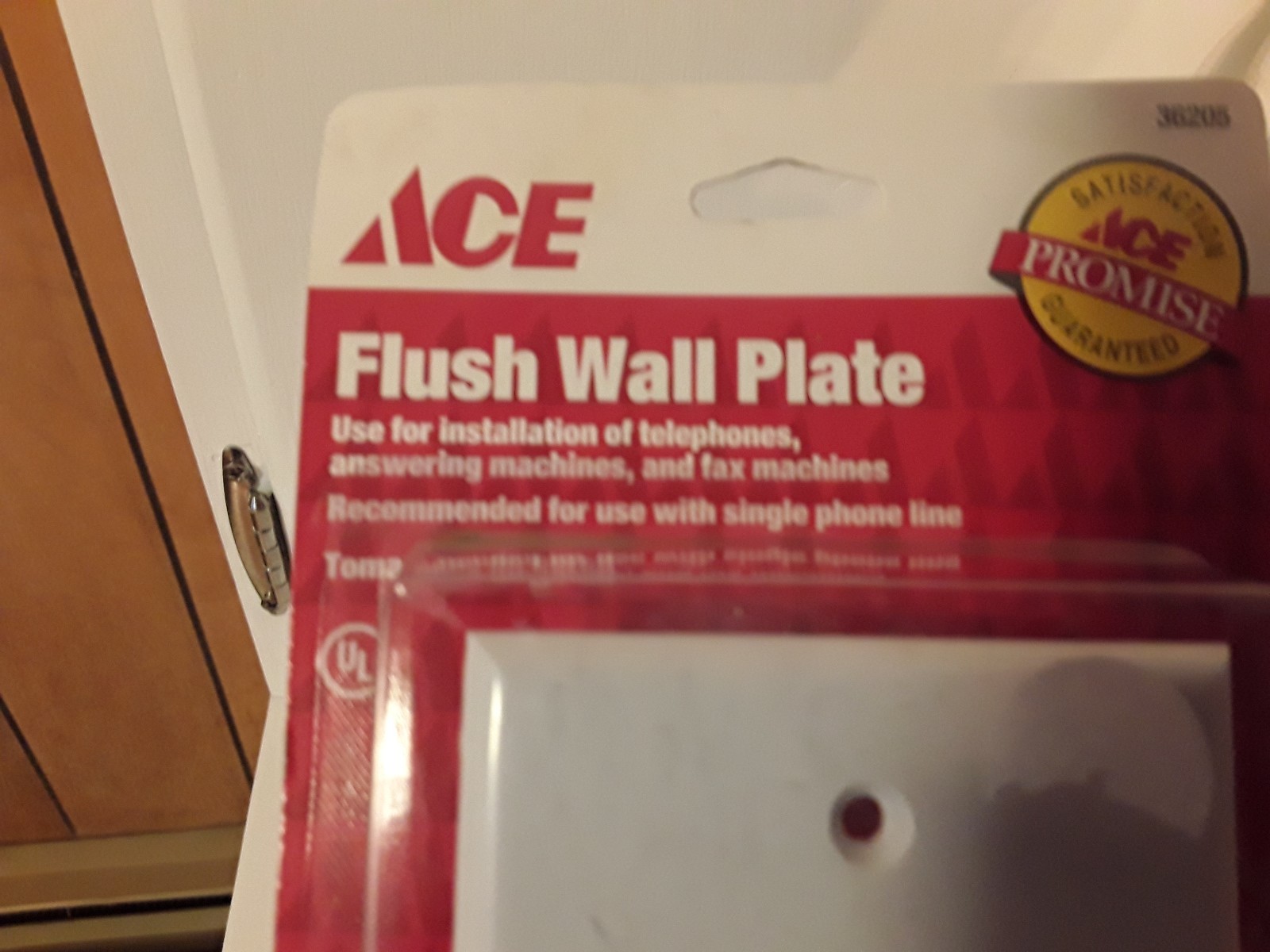 Wall Phone Jack and Flush Wall Plate Ace Hardware