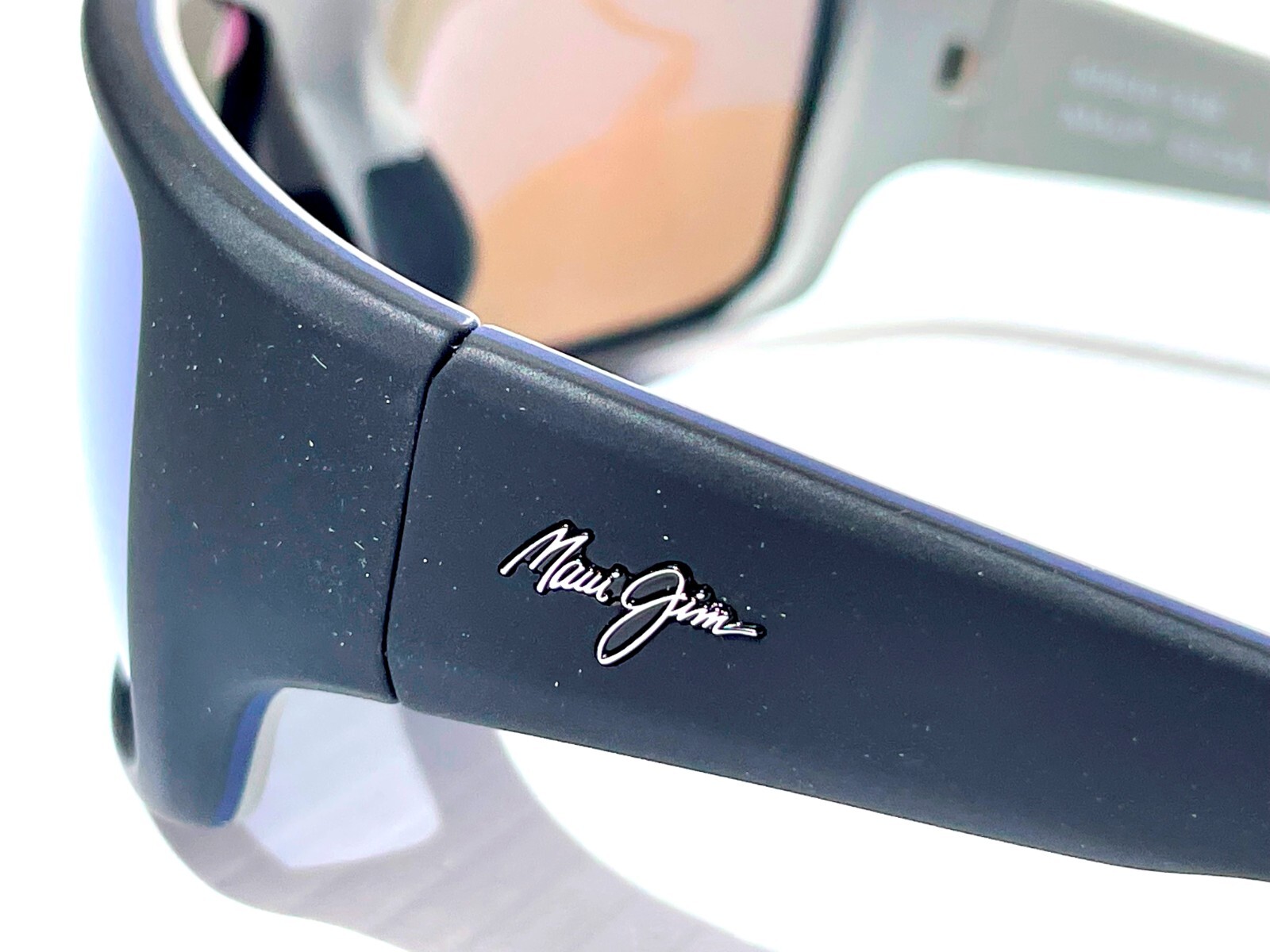 Pre-owned Maui Jim Local Kine Soft Black Polarized Blue Glass Sunglass B810-53b