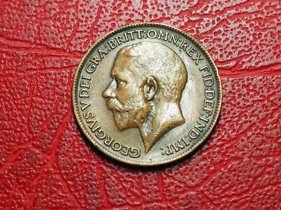 GEORGE V HIGH GRADE FARTHING COIN 1913 CX10