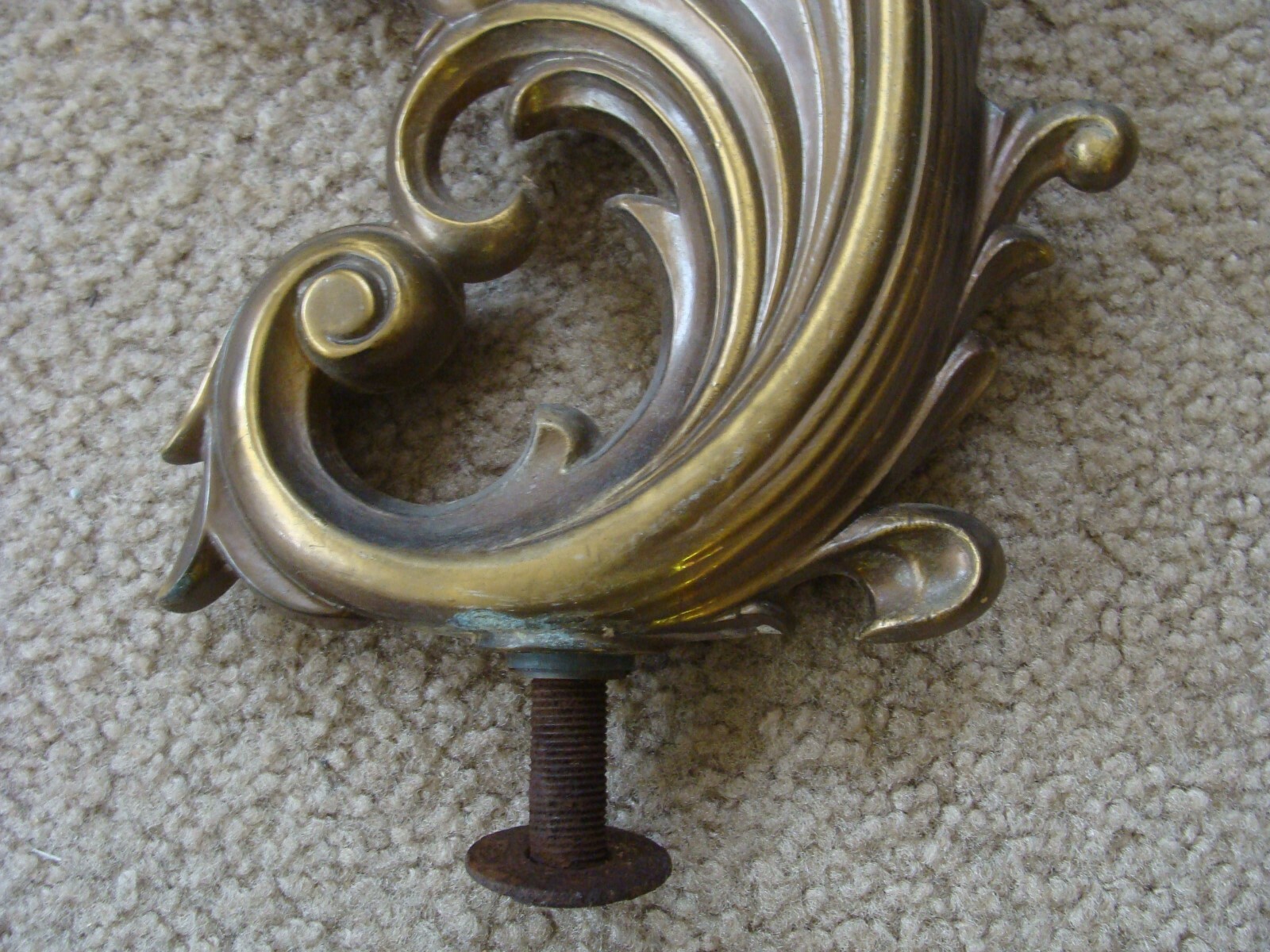 Vintage Cast Metal Ornate Table Store Display Stand Leg Base Regency MASSIVE