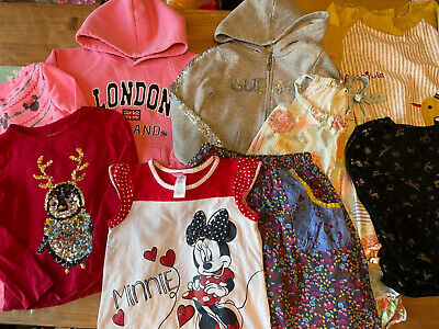 Girls Mixed Clothing Lot 5-6x Tops Bottoms Jackets Hoodies Sequins Disney
