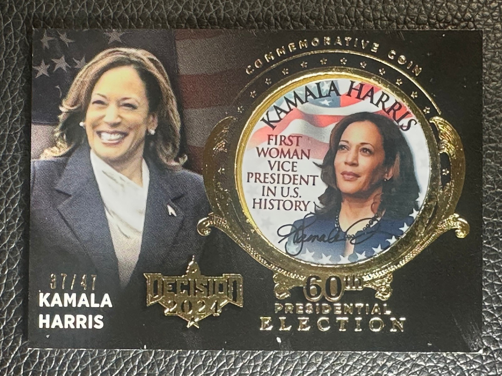 2024 Decision Presidential Election Gold Kamala Harris 37/47 Commemorative Coin