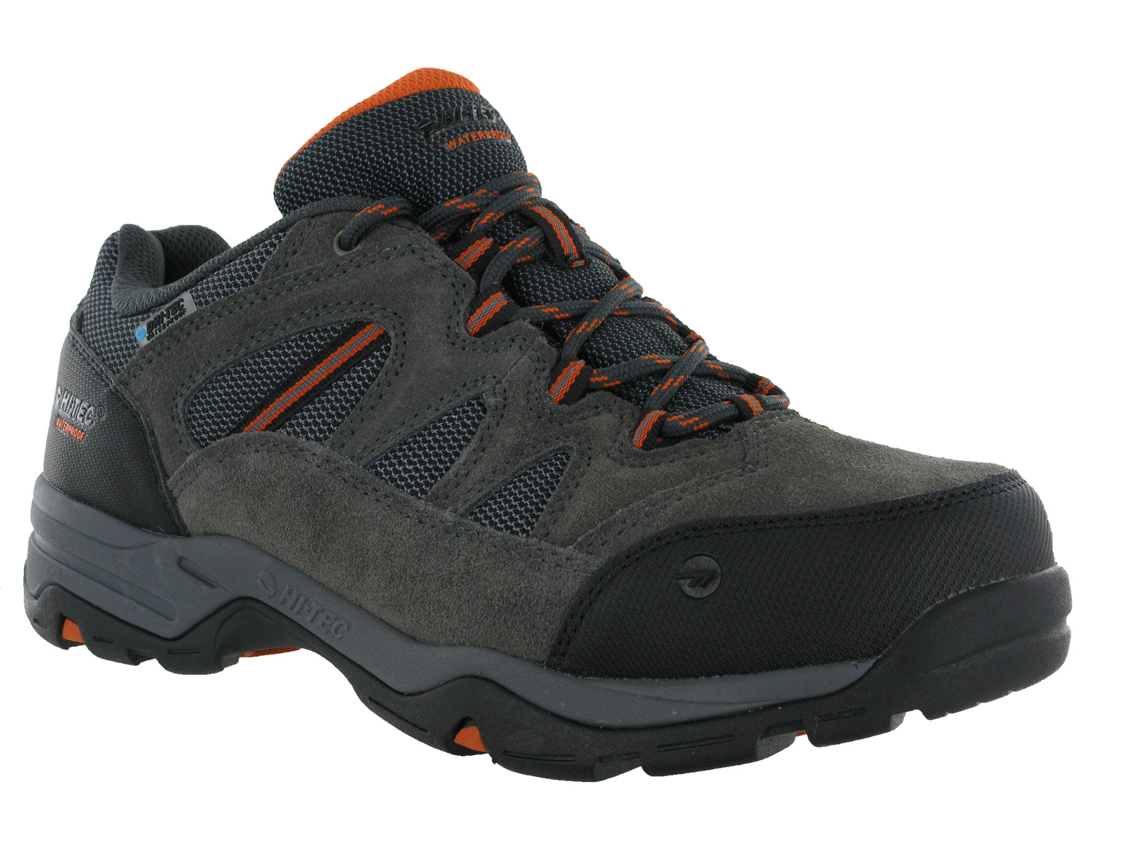 HiTec Waterproof Bandera Wide Charcoal Leather Lace