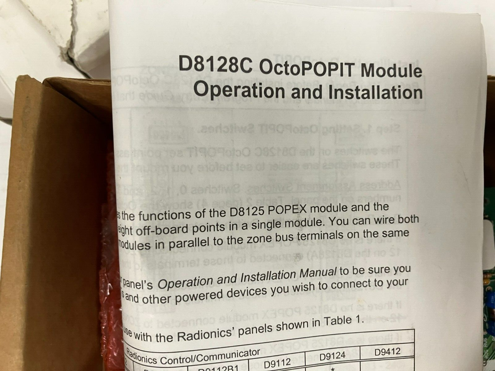 NEW RADIONICS D8128C 8 ZONE EXPANSION MODULE CARD BOARD ALARM SYSTEM