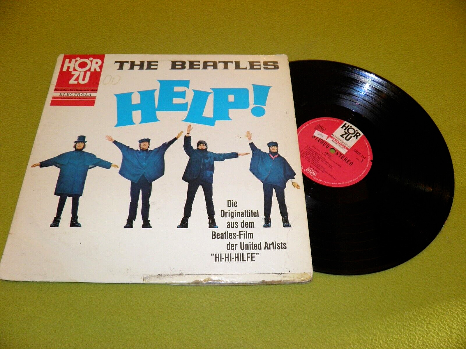 Beatles Help レコード　ドイツ盤 The Beatles LP - Help! / 1965 German ‎Hör Zu SHZE 162 Press
