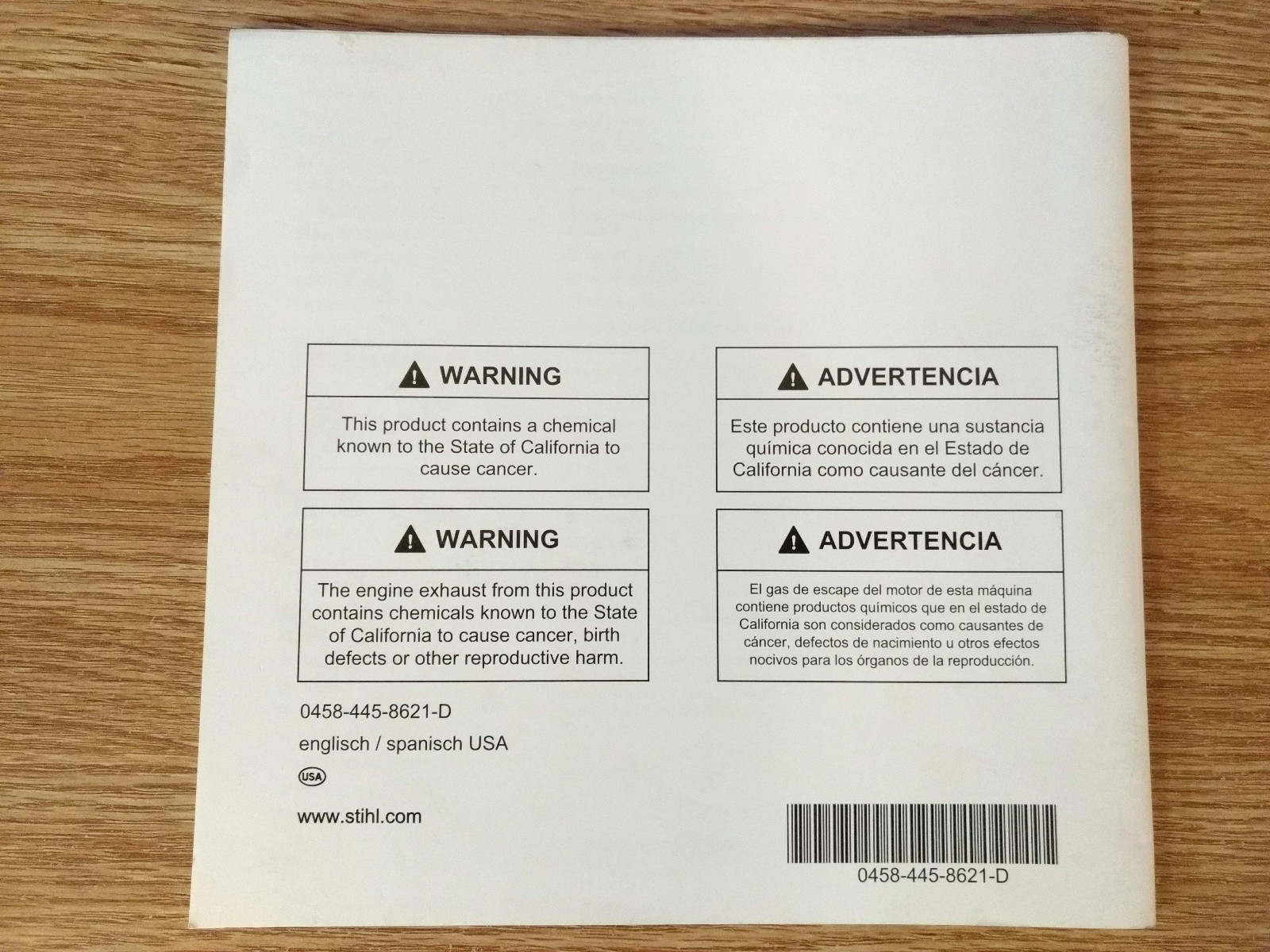 Stihl HL 90 Hedge Trimmer Owners Instruction Manual 0458-445-8621-B