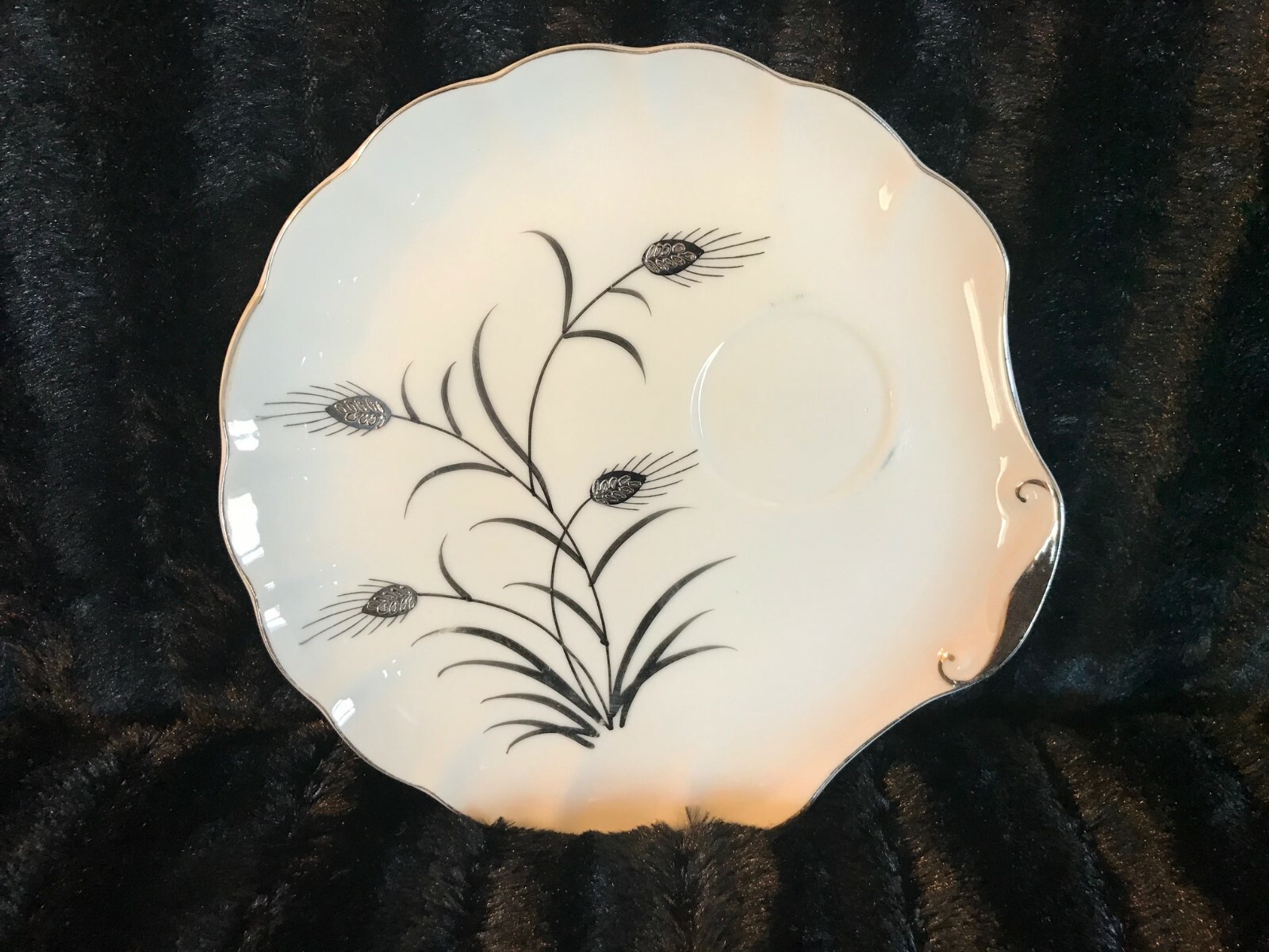 VINTAGE LEFTON CHINA SNACK SET, 18 PC, HAND PAINTED IN WHEAT PATTERN