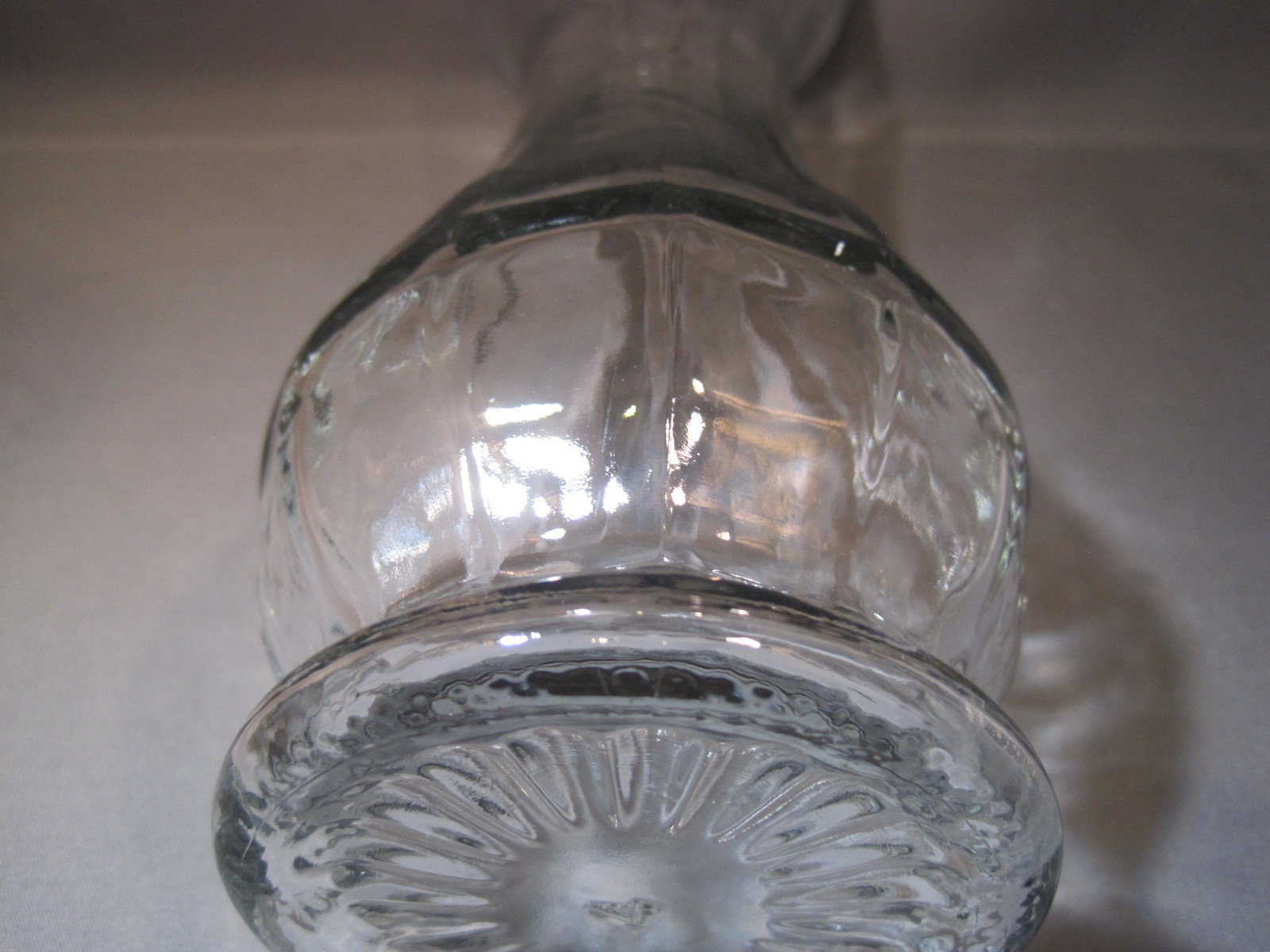 HEAVY CLEAR GLASS FLAIR BASE  9